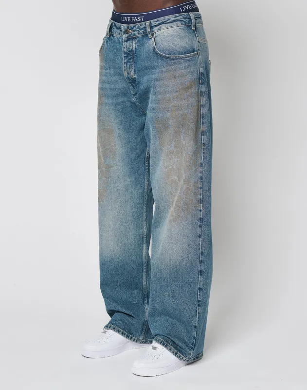 LFDY Tire Tracks Denim sold by Live Fast Die Young