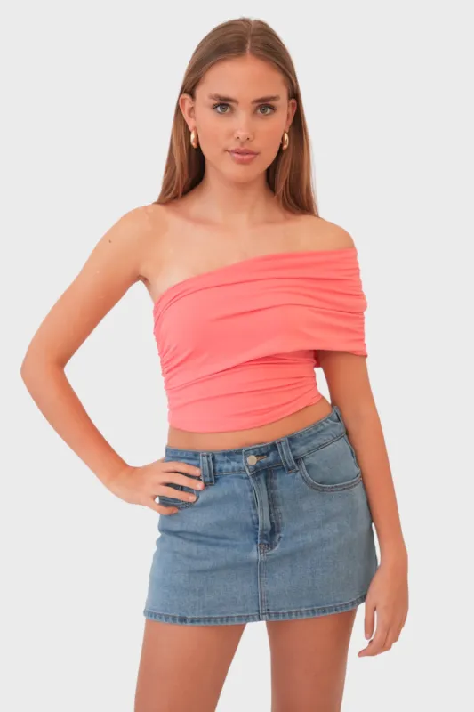 "Daylight" top coral sold by Meet Me There