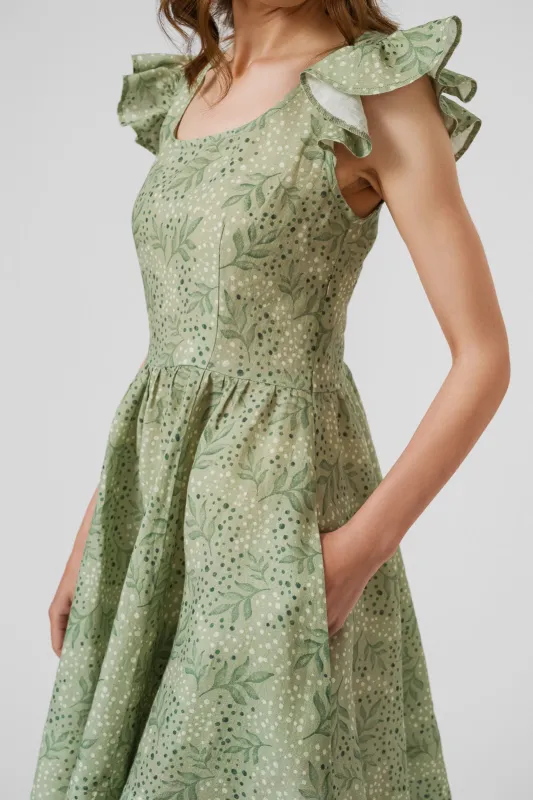 Mini Carmen Dress, Ruffle Sleeve sold by Son de Flor