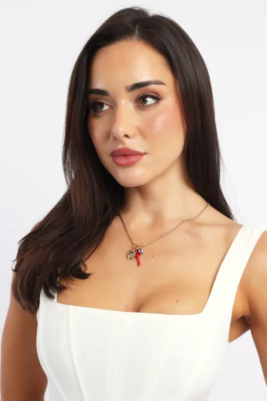 Gold Red Chili Charm Necklace sold by Ally Fashion