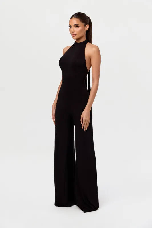 Smooth Halter Wide-leg Jumpsuit sold by Naked Wardrobe