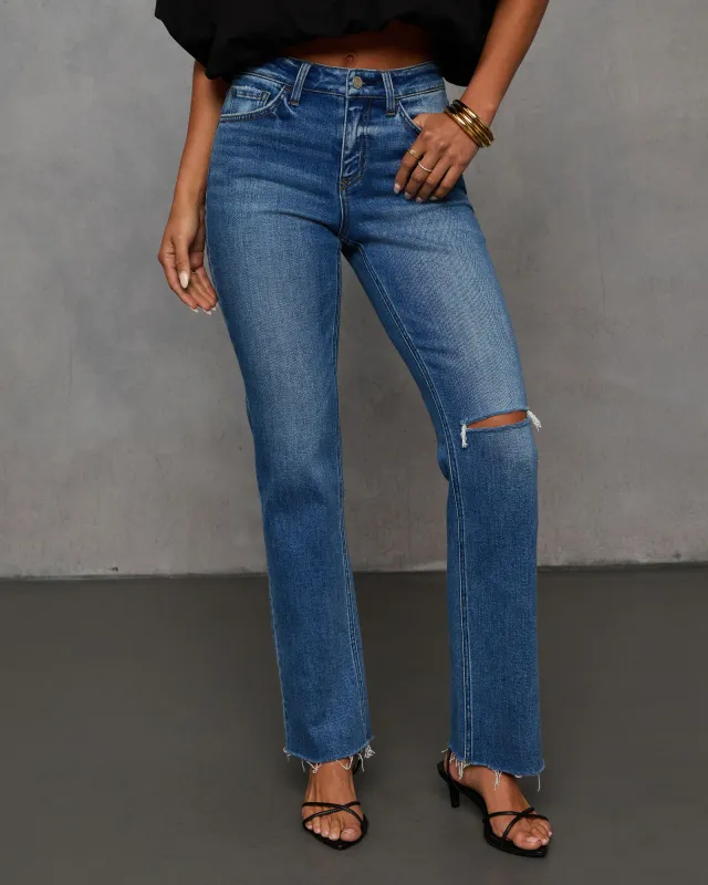 Elodiena Super Stretch Distressed Skinny Jeans sold by Vici