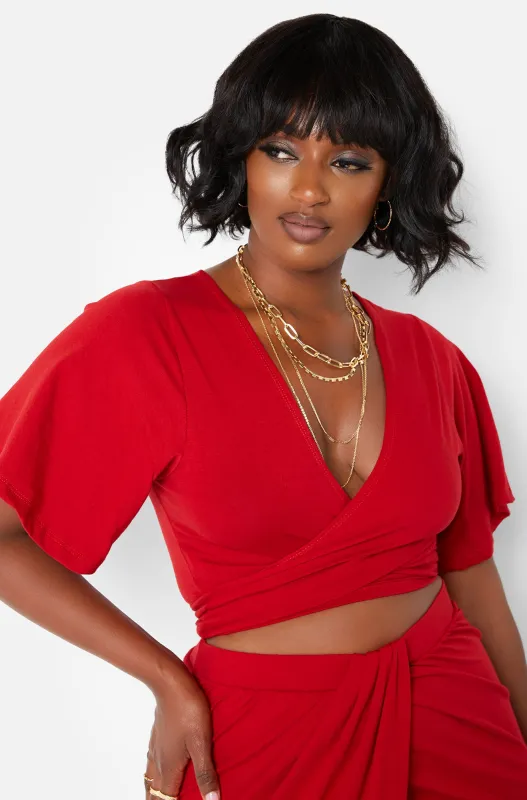 Carmen Wrap Crop Top sold by Rebdolls