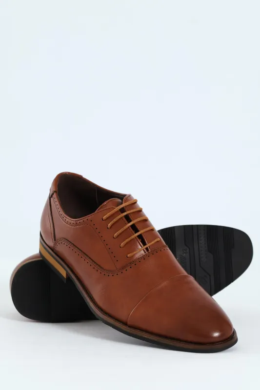 Lace Up Oxford With Toe Cap - Tan sold by Edgars