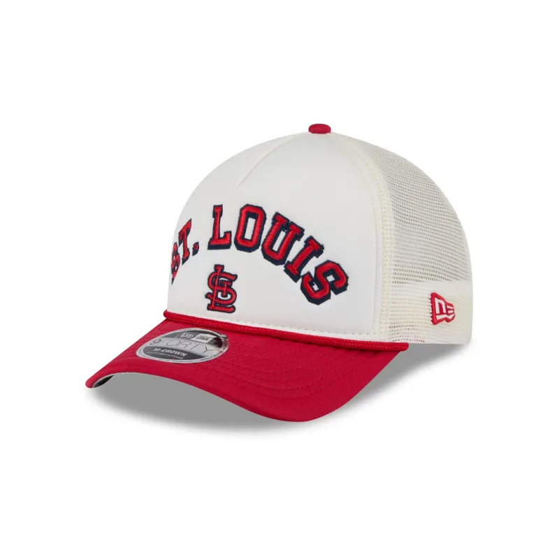 St. Louis Cardinals Chrome Arch 9FORTY M-Crown A-Frame Trucker Hat sold by New Era