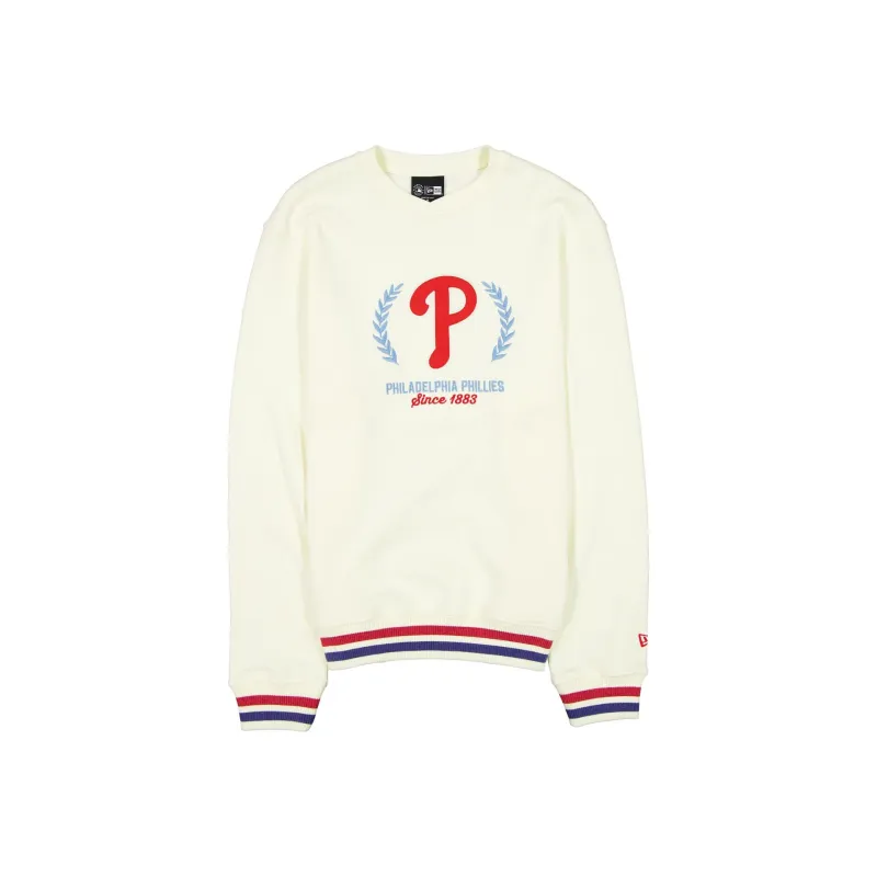 Philadelphia Phillies Throwback Chrome White Crewneck sold by New Era
