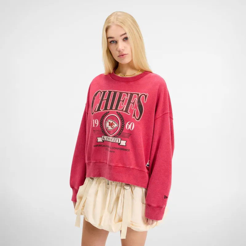 Kansas City Chiefs Throwback Women's Crewneck sold by New Era