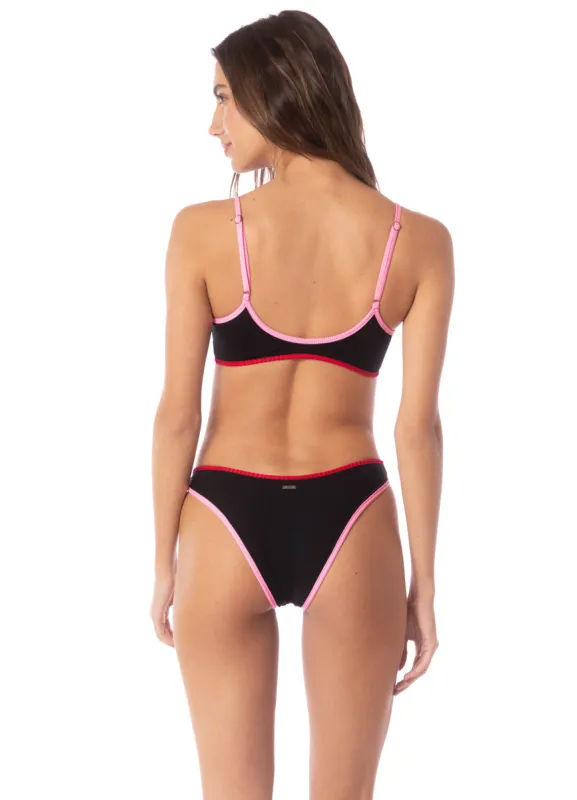 Maaji Midnight Shadow Splendour Regular Rise Thin Side Bikini Bottom sold by Maaji