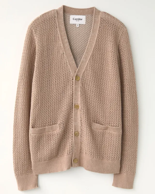 Marled Cardigan - Natural sold by Corridor