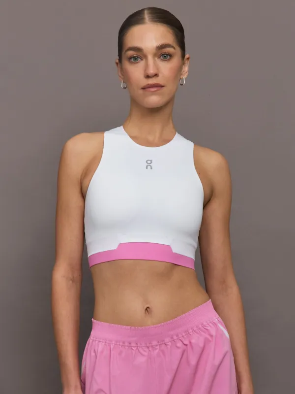 Train 2-in1 Crop - White | Raspberry sold by Carbon38