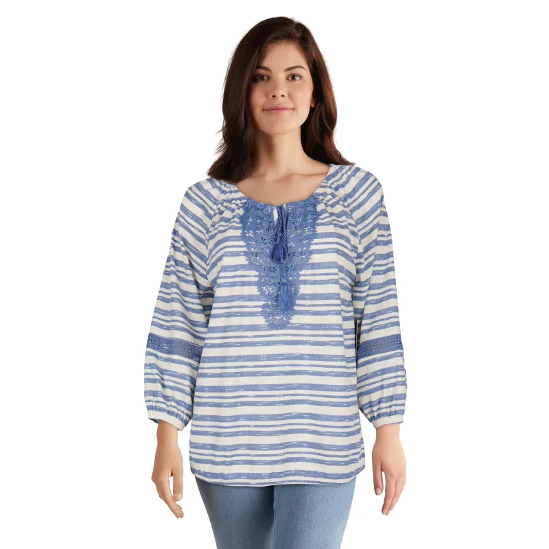 lily morgan Women's V-Neck Cinched-Waist Top sold by Giant Tiger