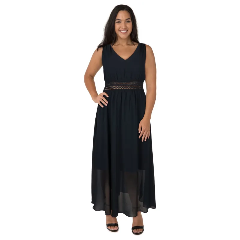 lily morgan Women's Plus Crochet Waist Maxi Dress sold by Giant Tiger