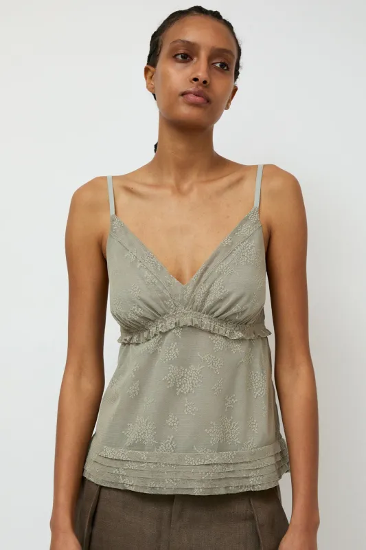 Wanze V Neck Camisole Tank in Jade sold by No. 6