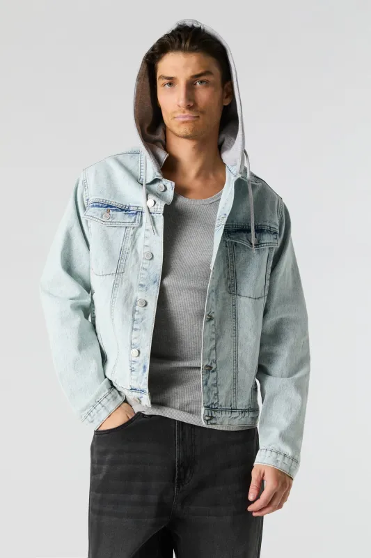 Hooded Denim Jacket sold by Urban Planet