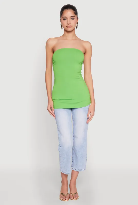 Side Ruched Tube Top sold by Rainbow