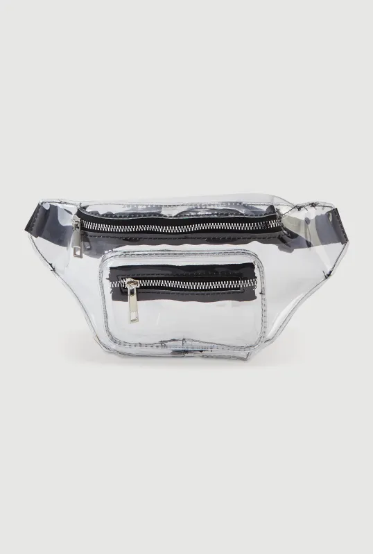 Double Zip Clear Fanny Pack sold by Rainbow