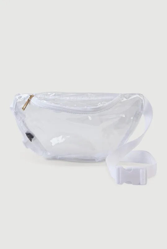Contrast Trim Clear Fanny Pack sold by Rainbow