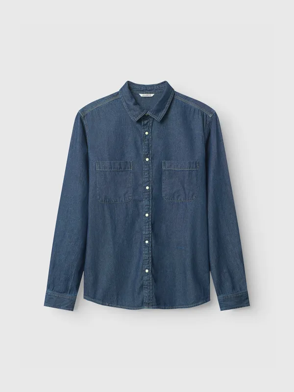 Sven Reg Denim LS - Dark Blue Denim sold by Gabba