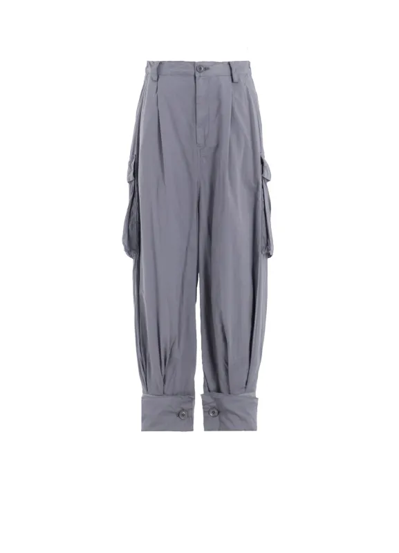 COTTON LAWN GARMENT DYE KHEM CUFFS CARGO PANTS sold by Yohji Yamamoto