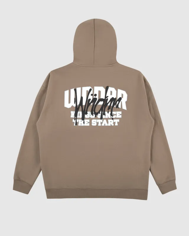 TOP TIER HOOD SWEAT - TAUPE sold by WNDRR