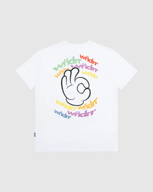 RIBBON BOX FIT TEE - WHITE sold by WNDRR