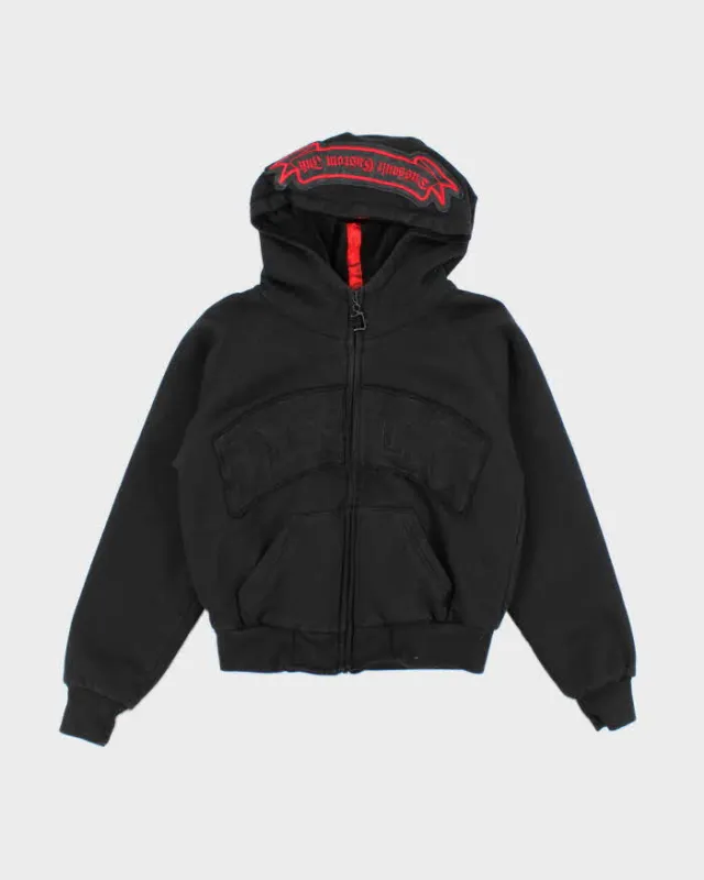 Vintage Y2K Dussault Cropped Centre Logo Zip Up Hoodie - S sold by Rokit