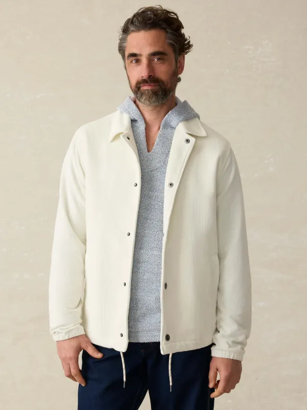 Corduroy Coaches Jacket - Stone sold by Faherty