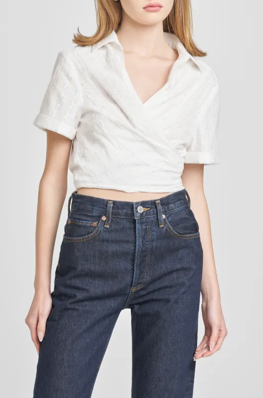 EVE EYELIT WRAP TOP sold by Wayf