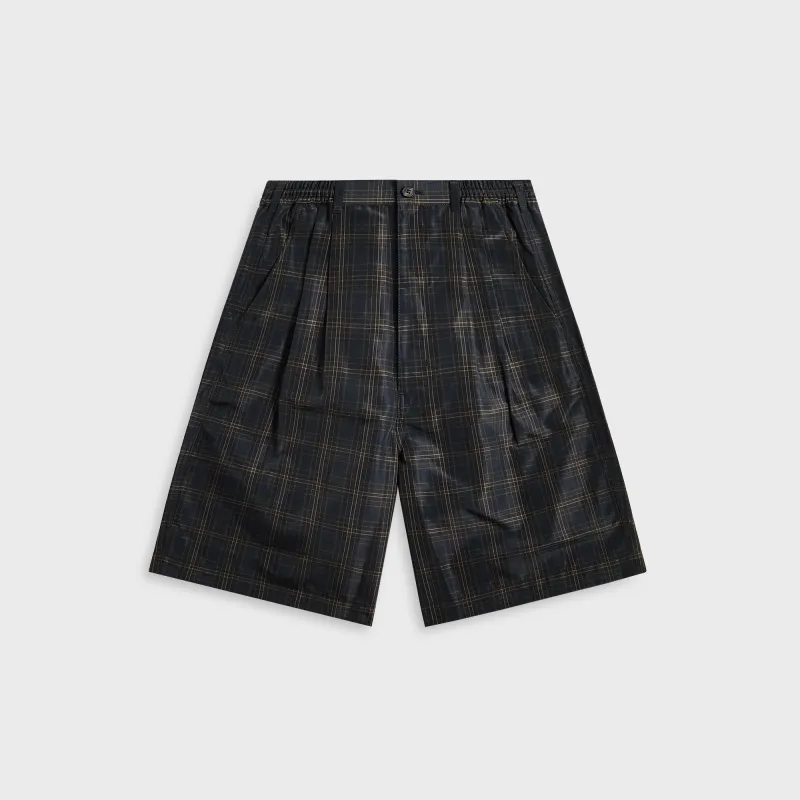 CDG Homme Check Shorts - Navy sold by Kith