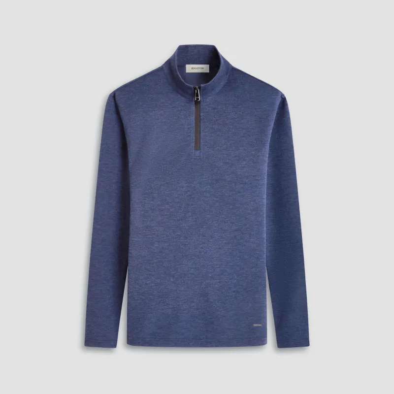 Soft Touch Heather Quarter-Zip Pullover sold by Bugatchi
