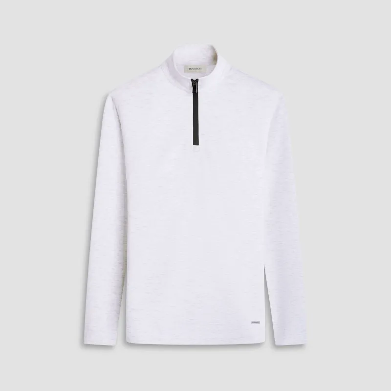 Soft Touch Heather Quarter-Zip Pullover sold by Bugatchi