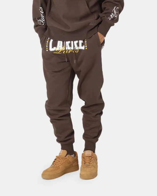Carre Heavyweight Track Pants Dark Brown sold by Culture Kings