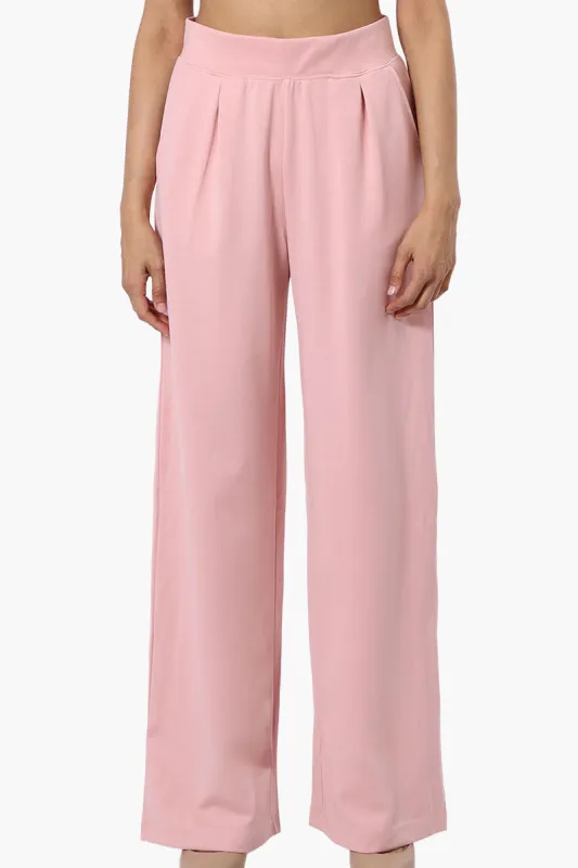 Costa Blanca Pleated Wide Leg Pants - Pink sold by Fairweather