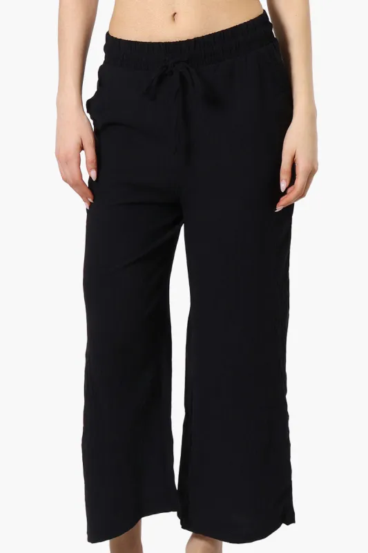 Urbanology Tie Waist Culotte Pants - Black sold by Fairweather