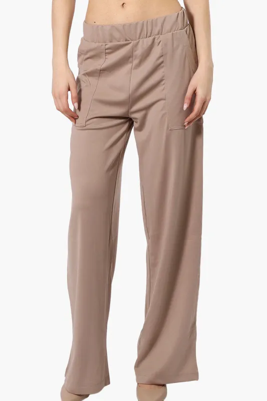 Costa Blanca Wide Leg Pants - Beige sold by Fairweather