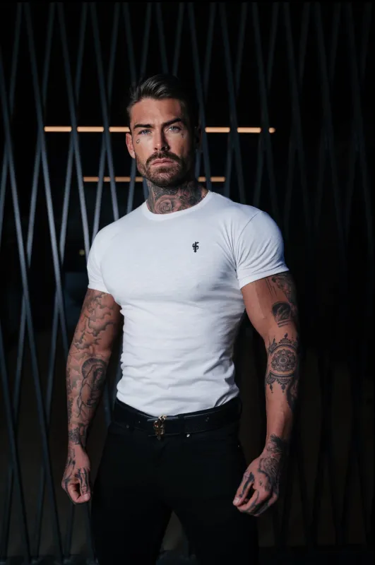 Father Sons White Slub Crew T-Shirt - FSH1334 sold by Father Sons