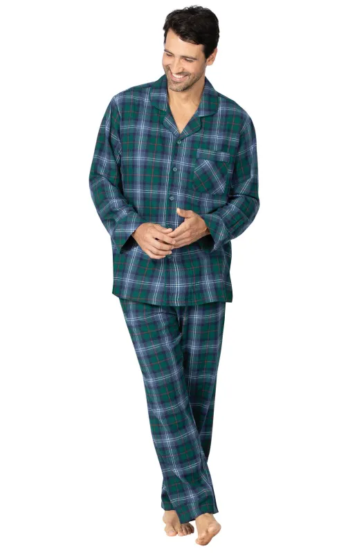 Heritage Plaid Button-Front Men's Pajamas - Pet & Owner sold by Pajamagram
