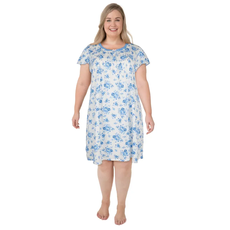 Carisma Women's Plus Printed Lace Nightgown sold by Giant Tiger