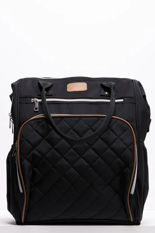 Upper Handle Backpack Nappy Bag Black sold by Ackermas