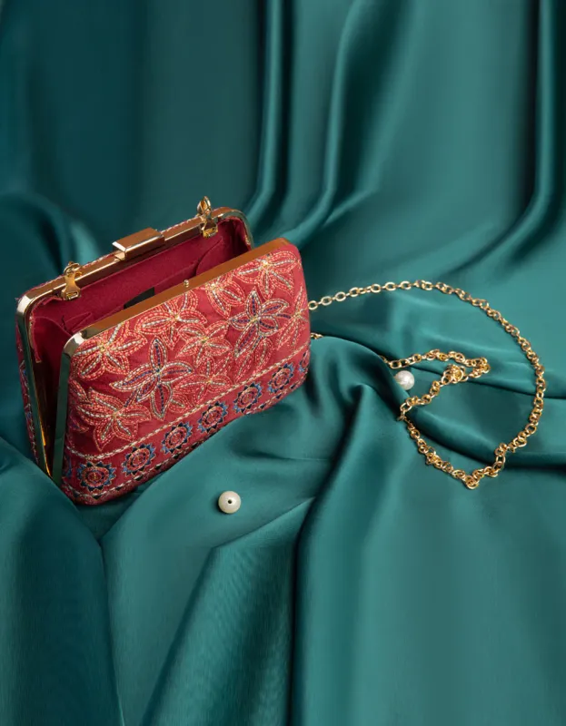 RED VELVET HANDBAG | JJBL-25-108 FB/VENDOR sold by Junaid Jamshed