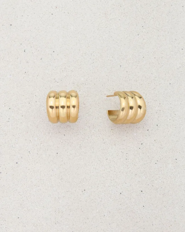 GUGGENHEIM HOOP EARRINGS GOLD sold by Boston Proper