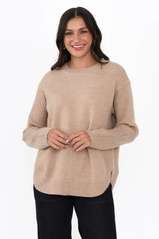 Soho Beige Knit Jumper sold by Blue Bungalow