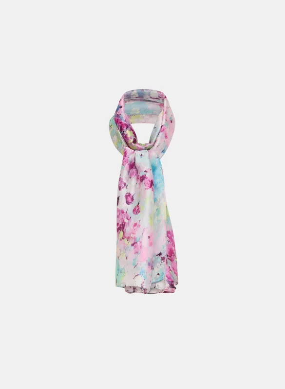 Silky Abstract Print Scarf sold by Laura