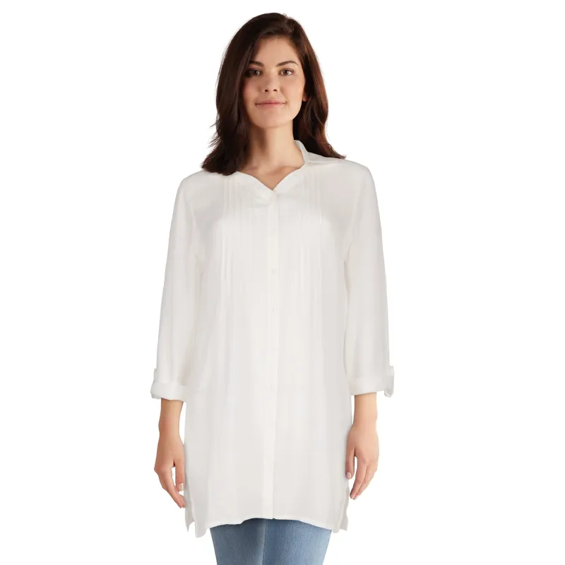 lily morgan Women's Pintuck Crinkle Blouse sold by Giant Tiger