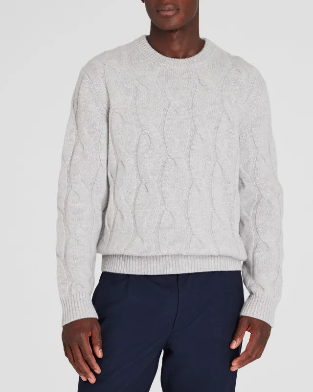 Wide Cable Cashmere Crewneck sold by Club Monaco