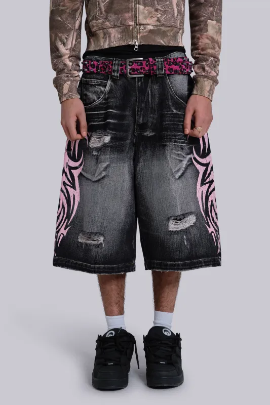 Pink Blade Colossus Jorts sold by Jaded London