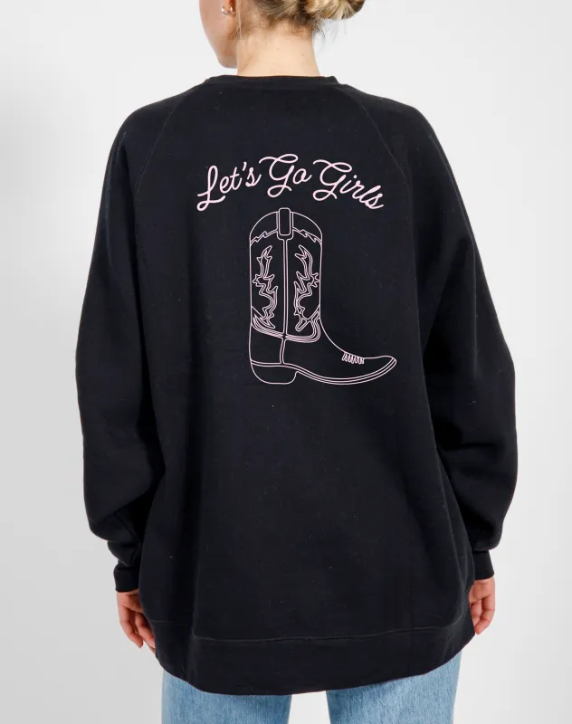 "Let's Go Girls" Not Your Boyfriend's Crew sold by Brunette The Label