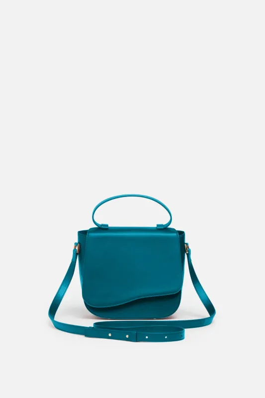 Milan Crossbody Leather Bag in ChelSea Blue - WAITLIST sold by Silver & Riley
