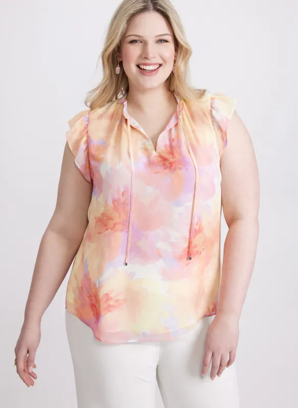 Frilled Floral Blouse sold by Laura