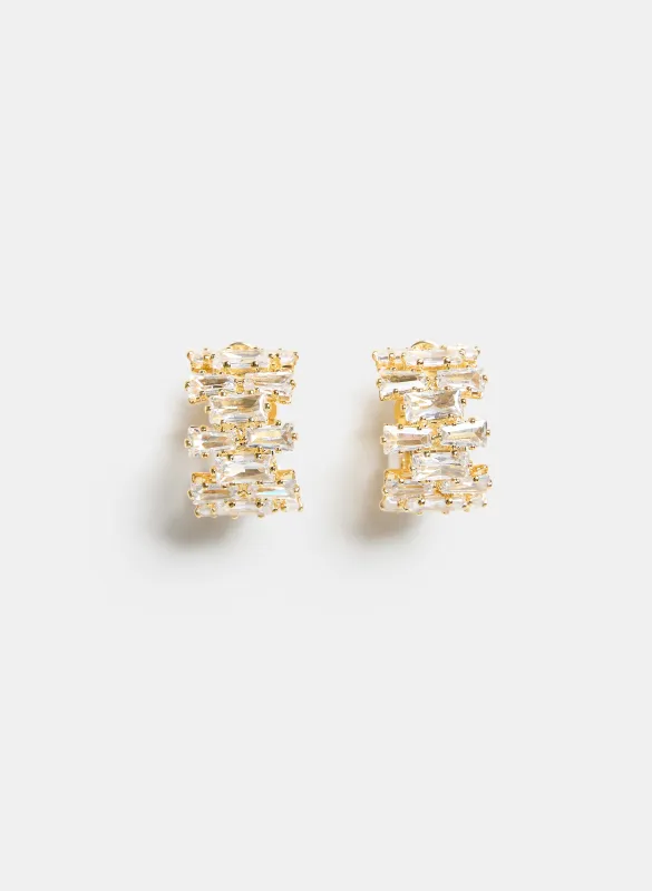 Cubic Zirconia Hoop Earrings sold by Laura